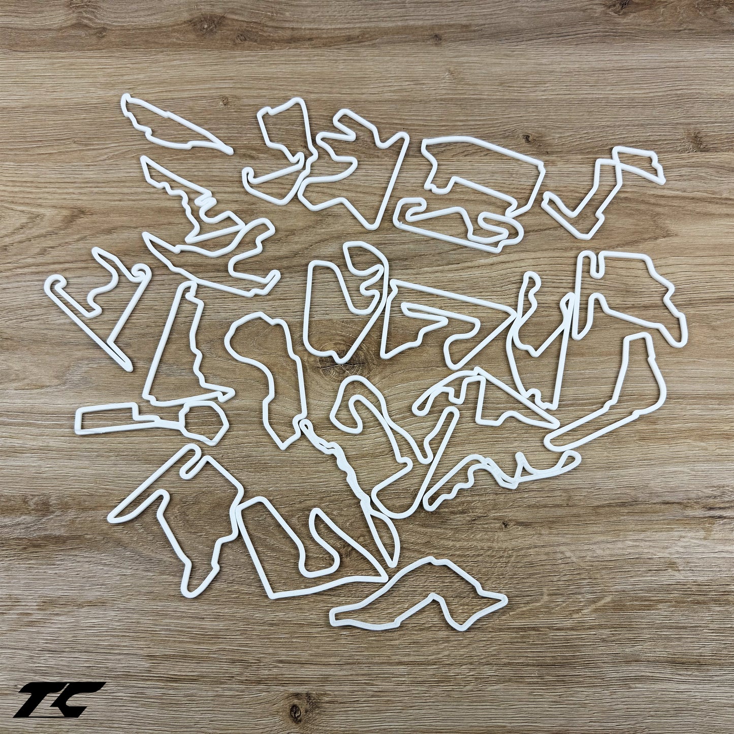 Formula 1 Circuits Fridge Magnets - White version