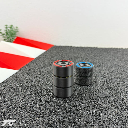 Kühlschrankmagnete mit Formel-1-Reifen