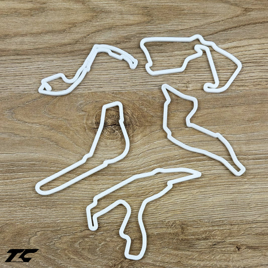 Formula 1 Circuits Fridge Magnets - White version
