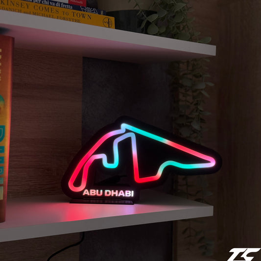 Formula 1 Abu Dhabi Desk Light with RGB LEDs | Perfect Gift for F1 Fans