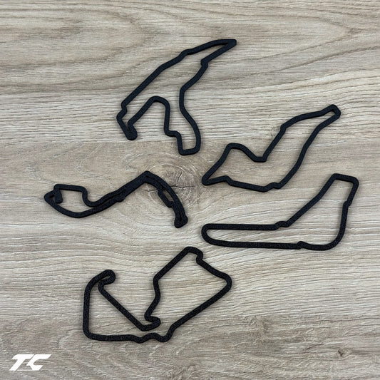 Formula 1 Circuits Fridge Magnets - Black version