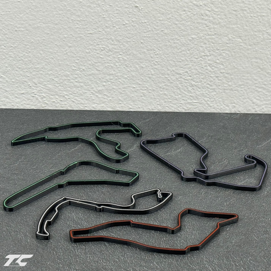 Formula 1 Circuits Fridge Magnets - Custom colored line version