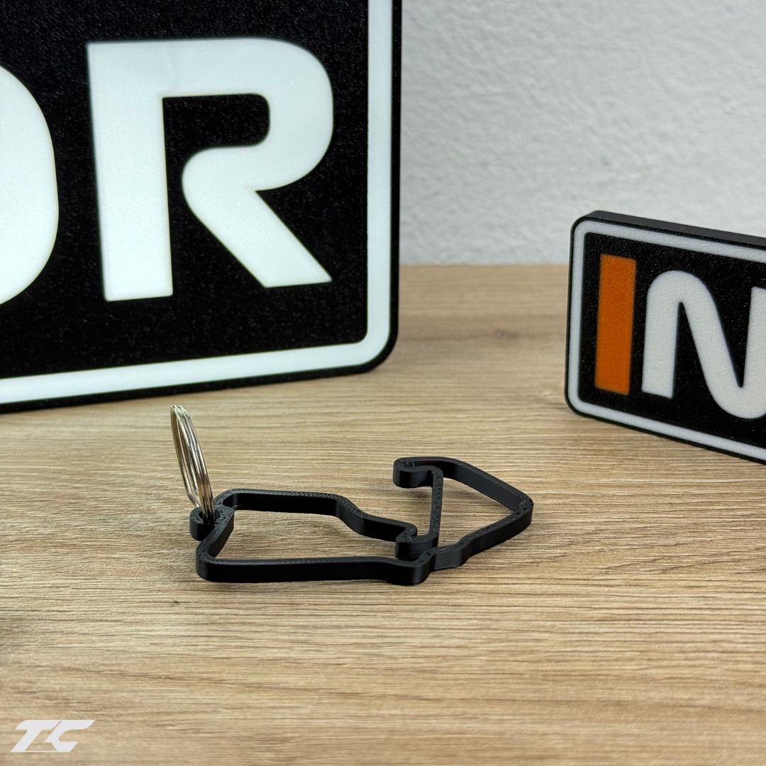 Lando Norris F1 Bundle – Silverstone Circuit Keychain, LED Lamp, Wall Art & Magnet – Formula 1 Gifts for Fans