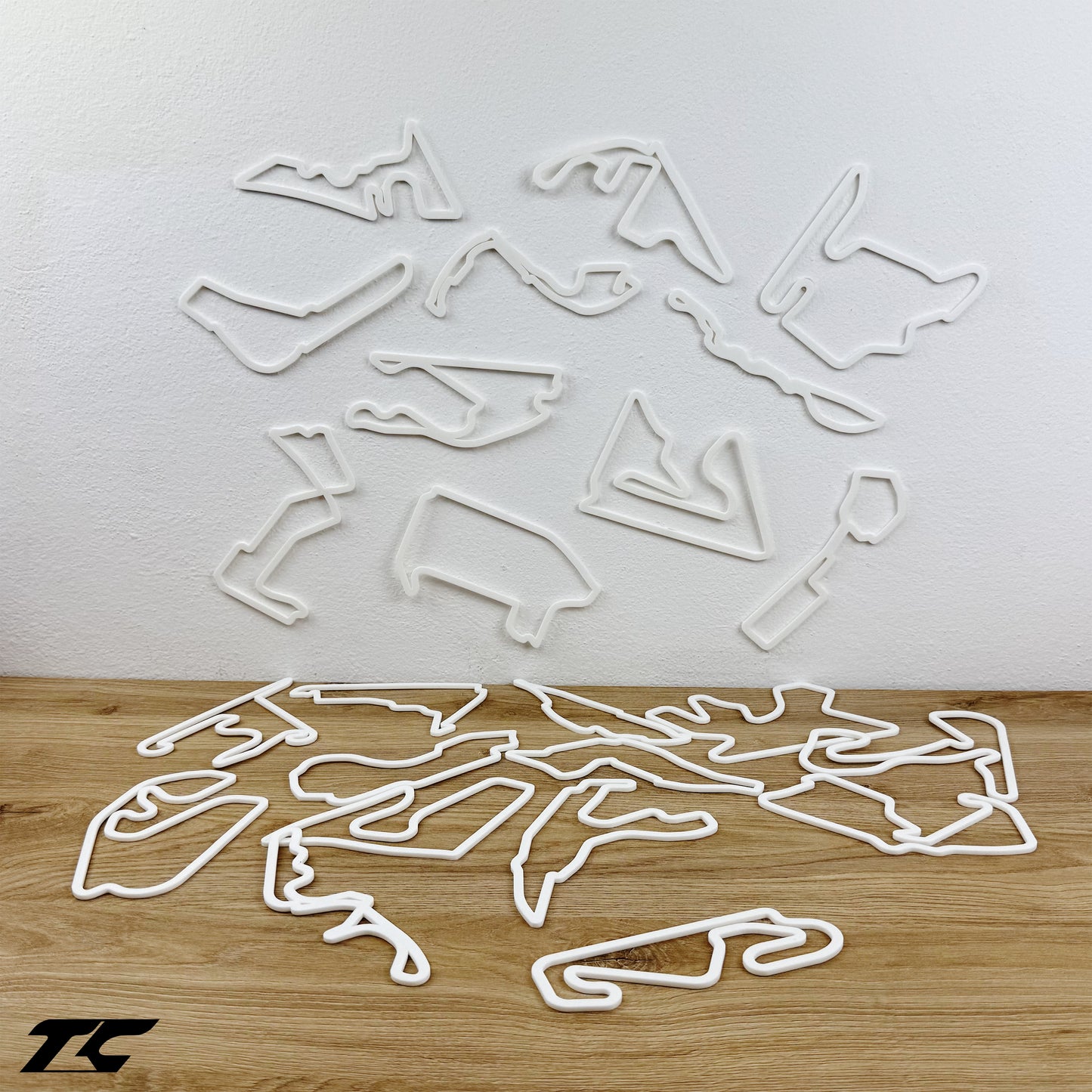 Formel 1 Wandstrecken - Weiße Version