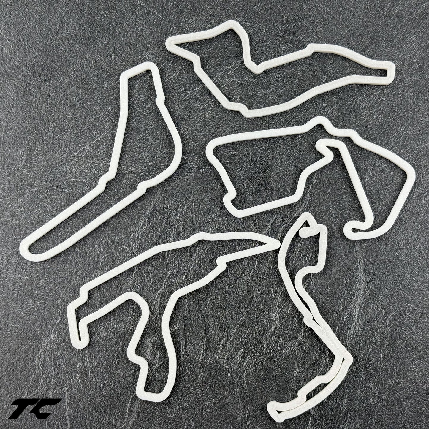 Formula 1 Circuits Fridge Magnets - White version