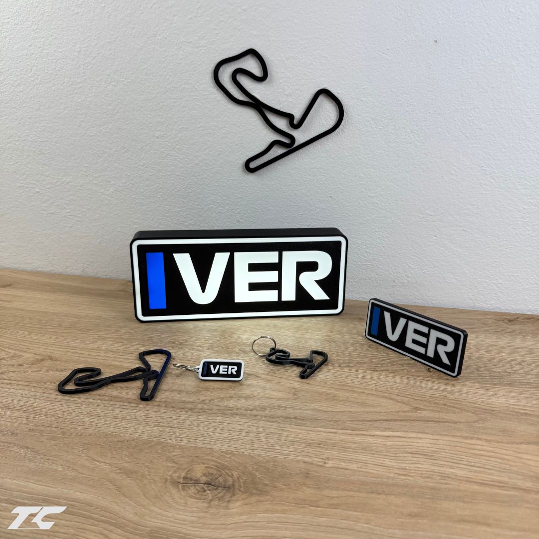 Max Verstappen F1 Bundle – Zandvoort Circuit Keychain, LED Lamp, Wall Art & Magnet – Formula 1 Gifts for Fans
