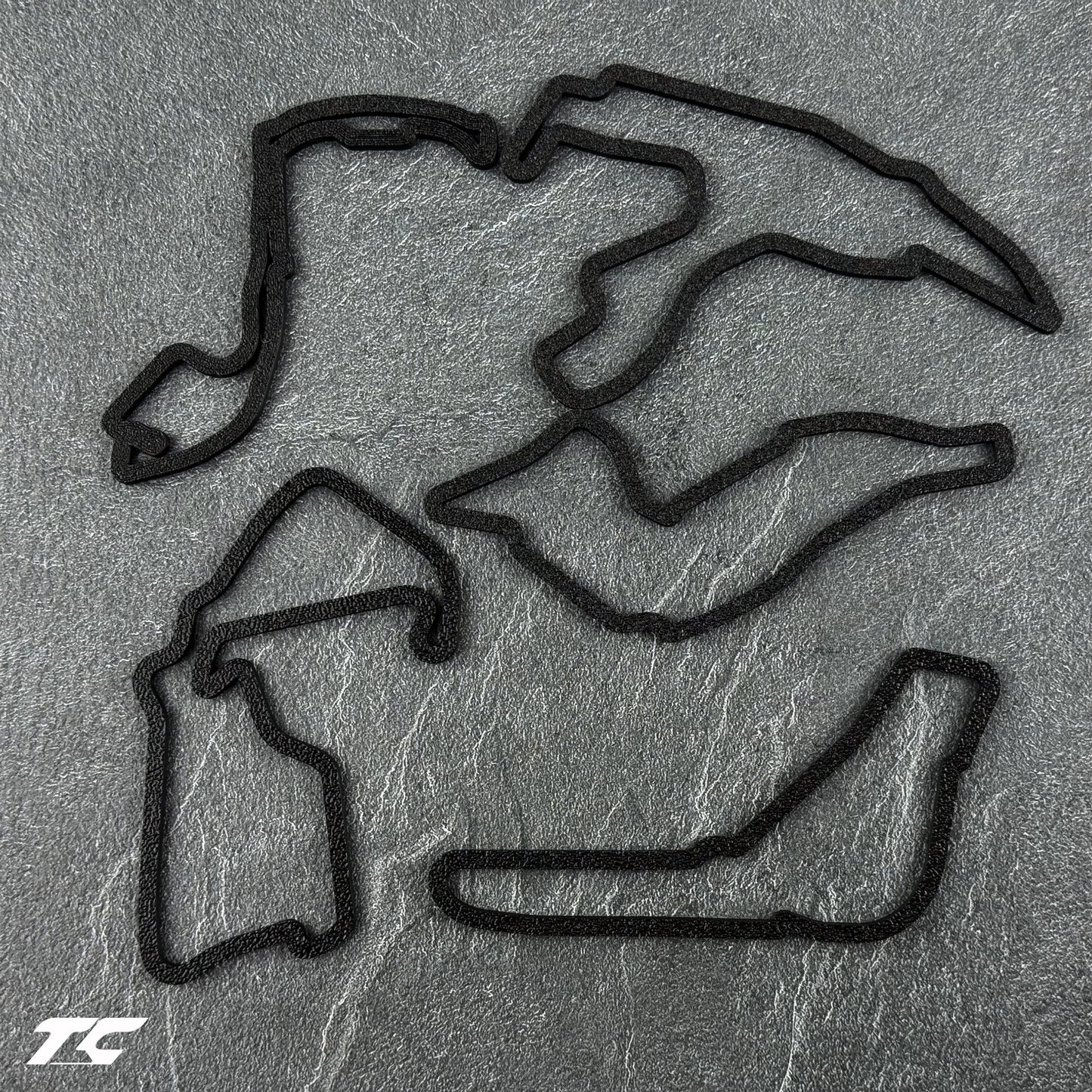 Formula 1 Circuits Fridge Magnets - Black version