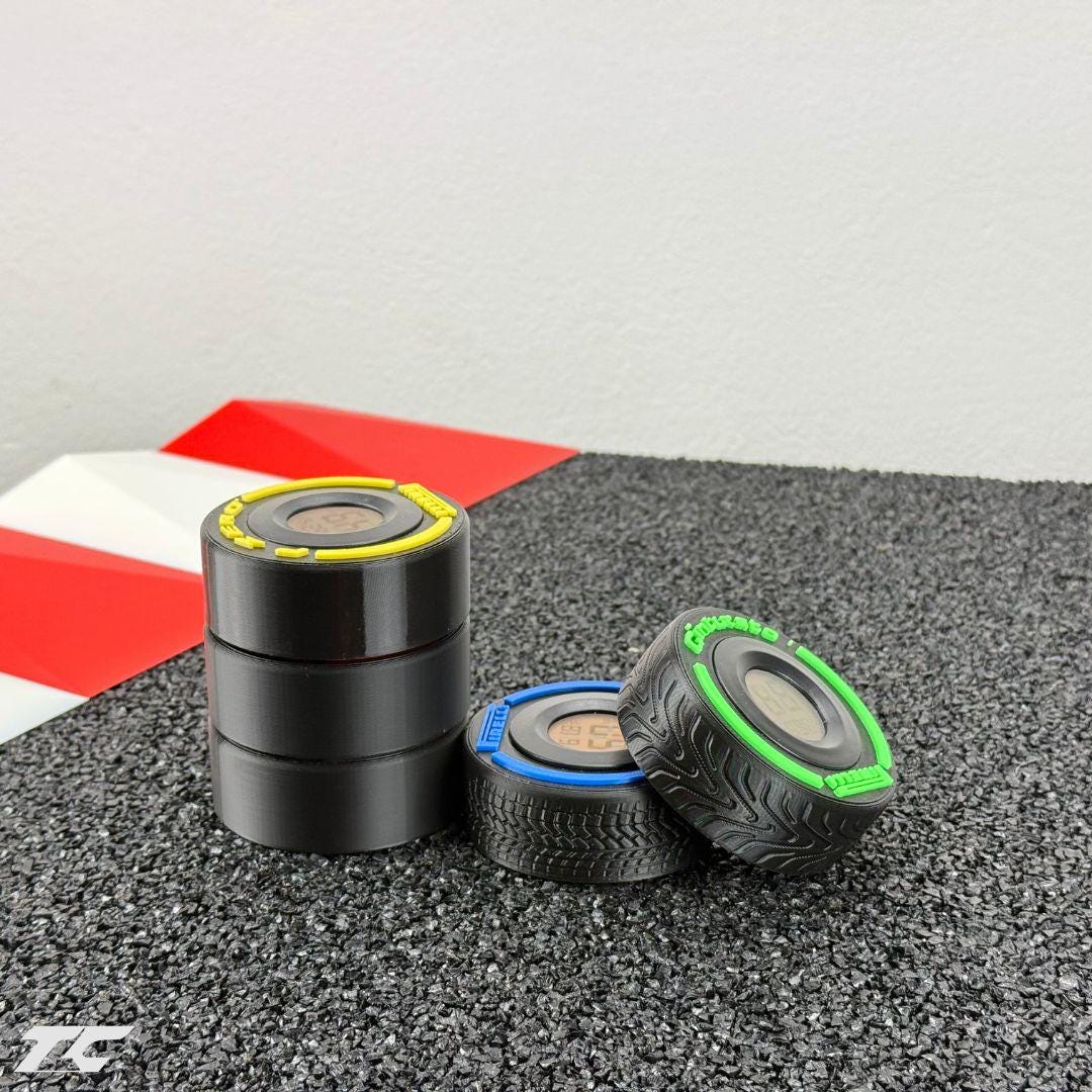 F1 Tires Desk Thermometer & Hygrometer