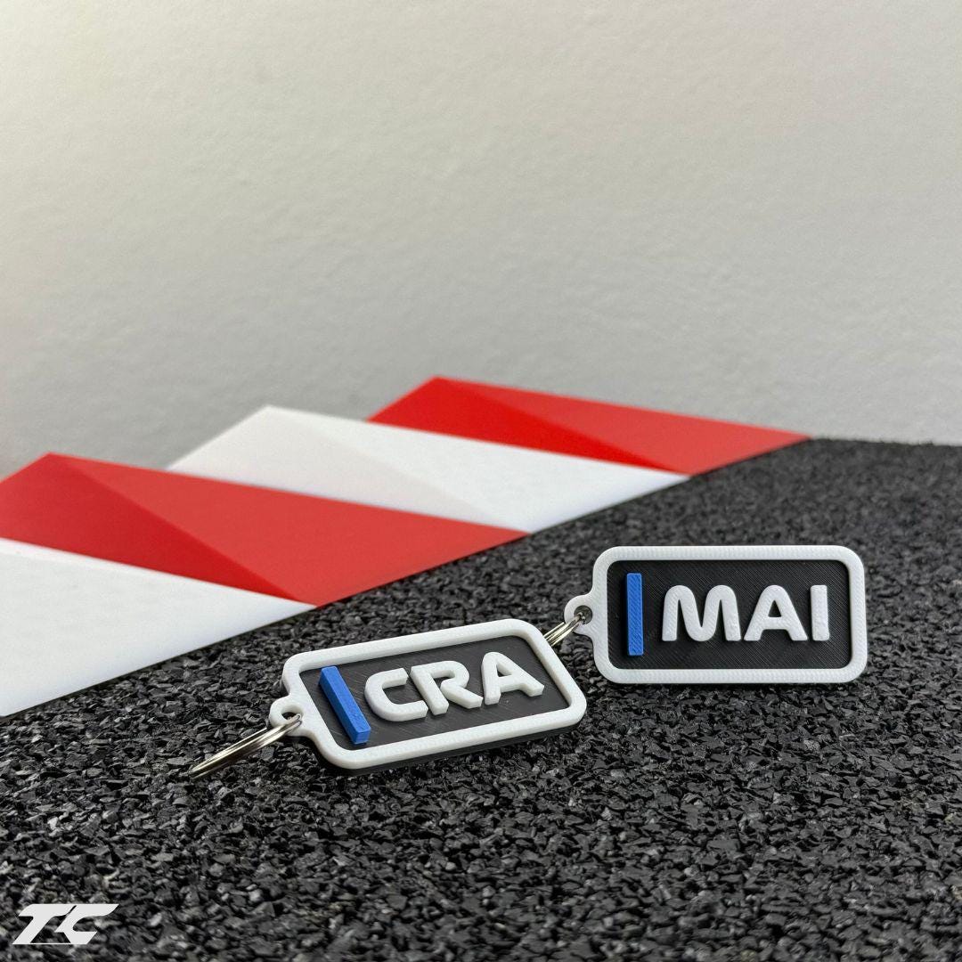 Formula 2 Keychains - 2025 Drivers Edition - Large Version