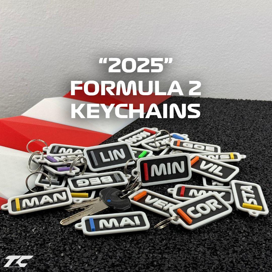 Formula 2 Keychains - 2025 Drivers Edition - Large Version