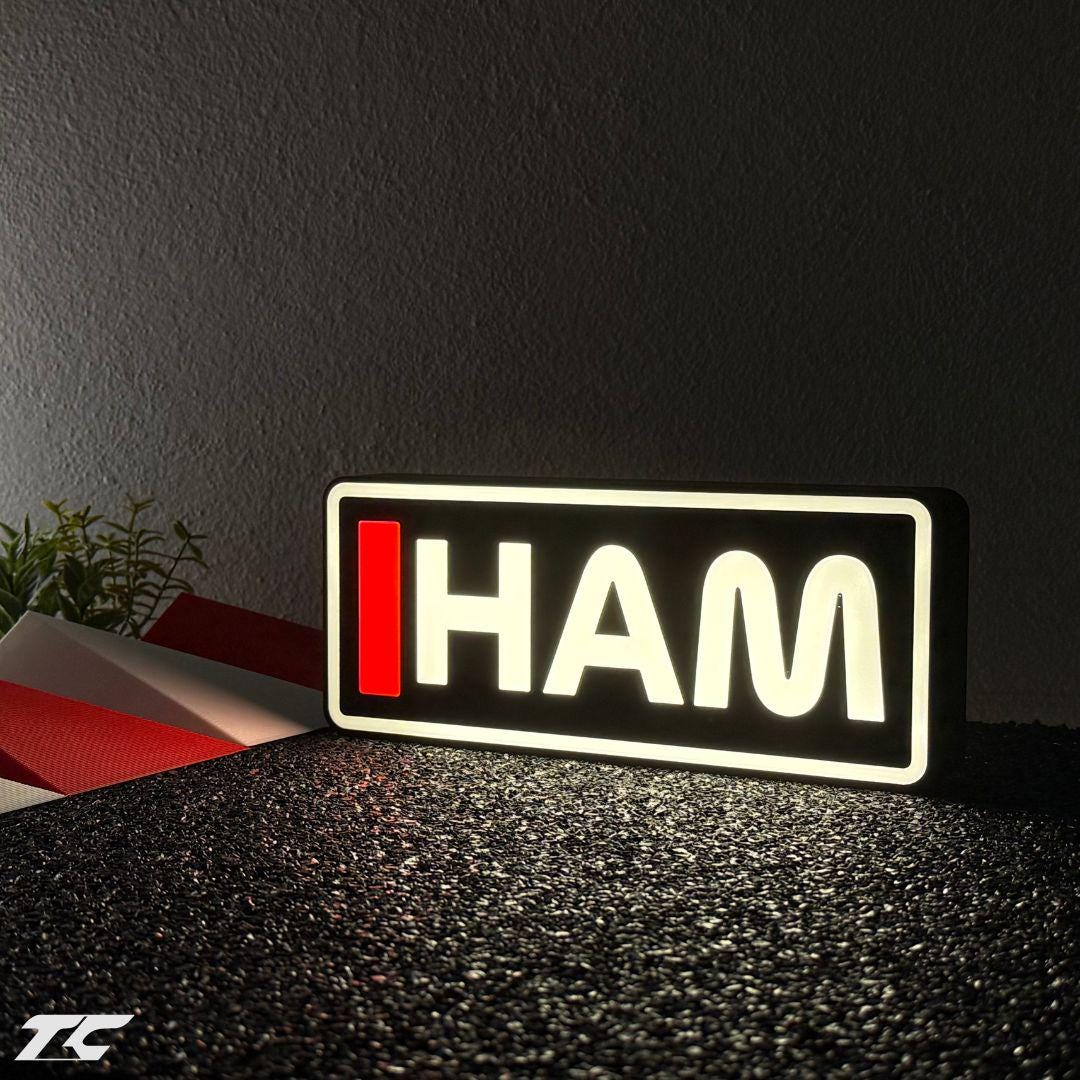 Formula 1 Lewis Hamilton Ferrari 2025, LED Lighting Lamp, F1 Racing