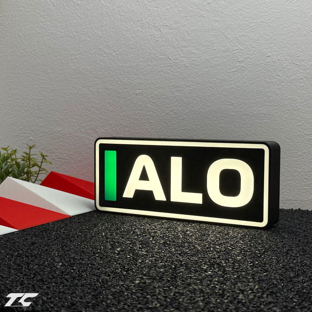 Formula 1 Fernando Alonso LED Lighting Lamp, F1 Racing