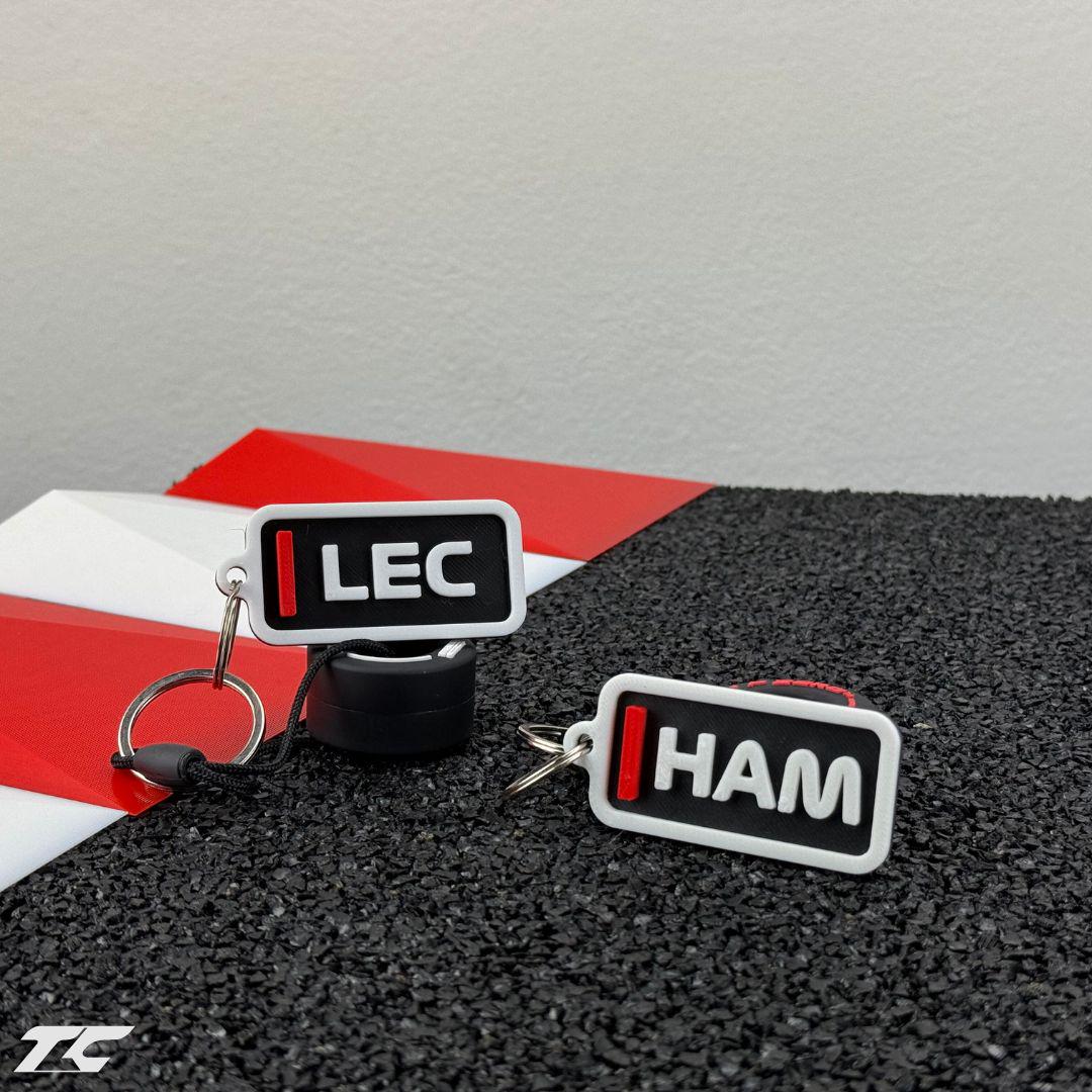 Porte-clés Formule 1 - Pilotes et pneus