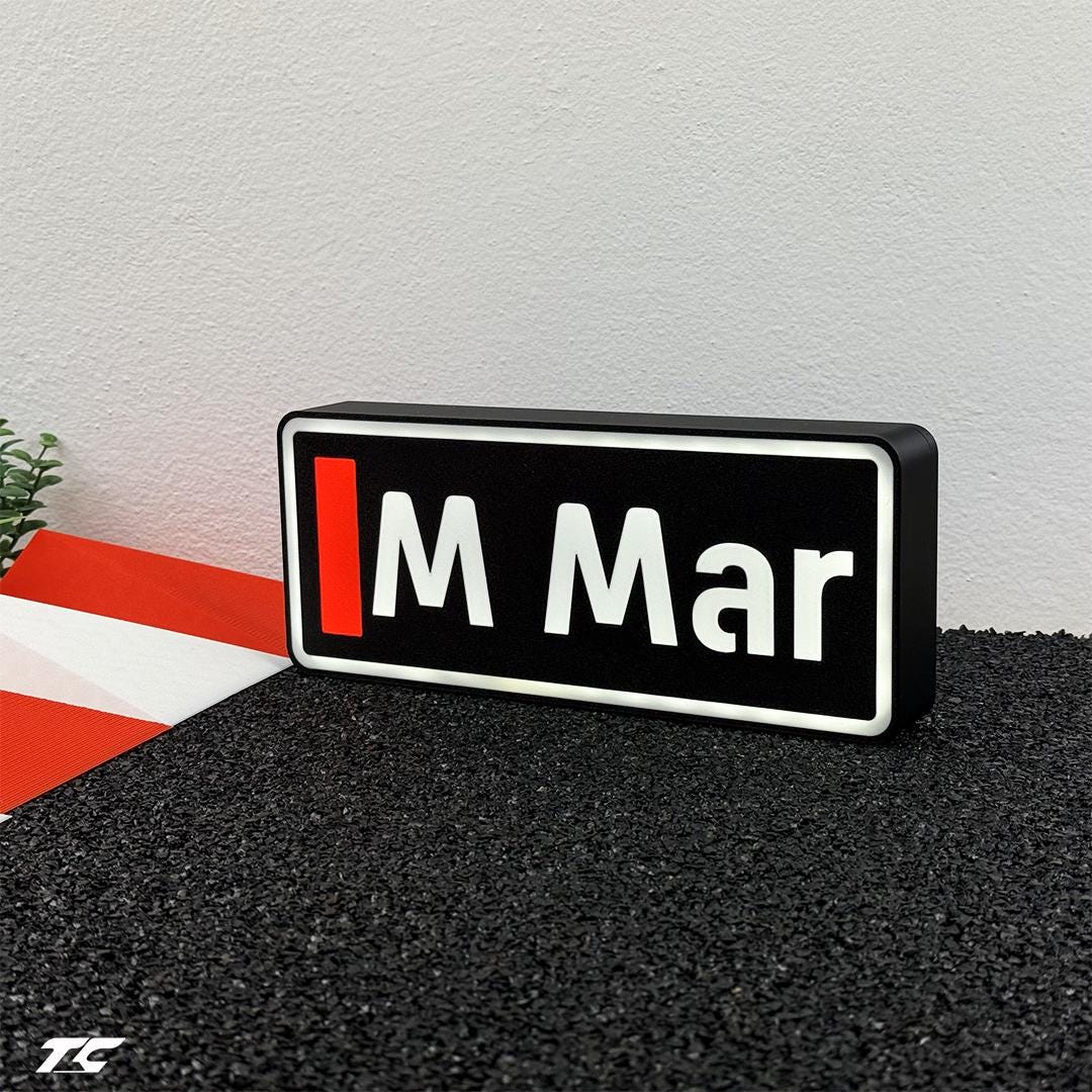 Formel 1 Charles Leclerc LED-Beleuchtungslampe, F1 Racing
