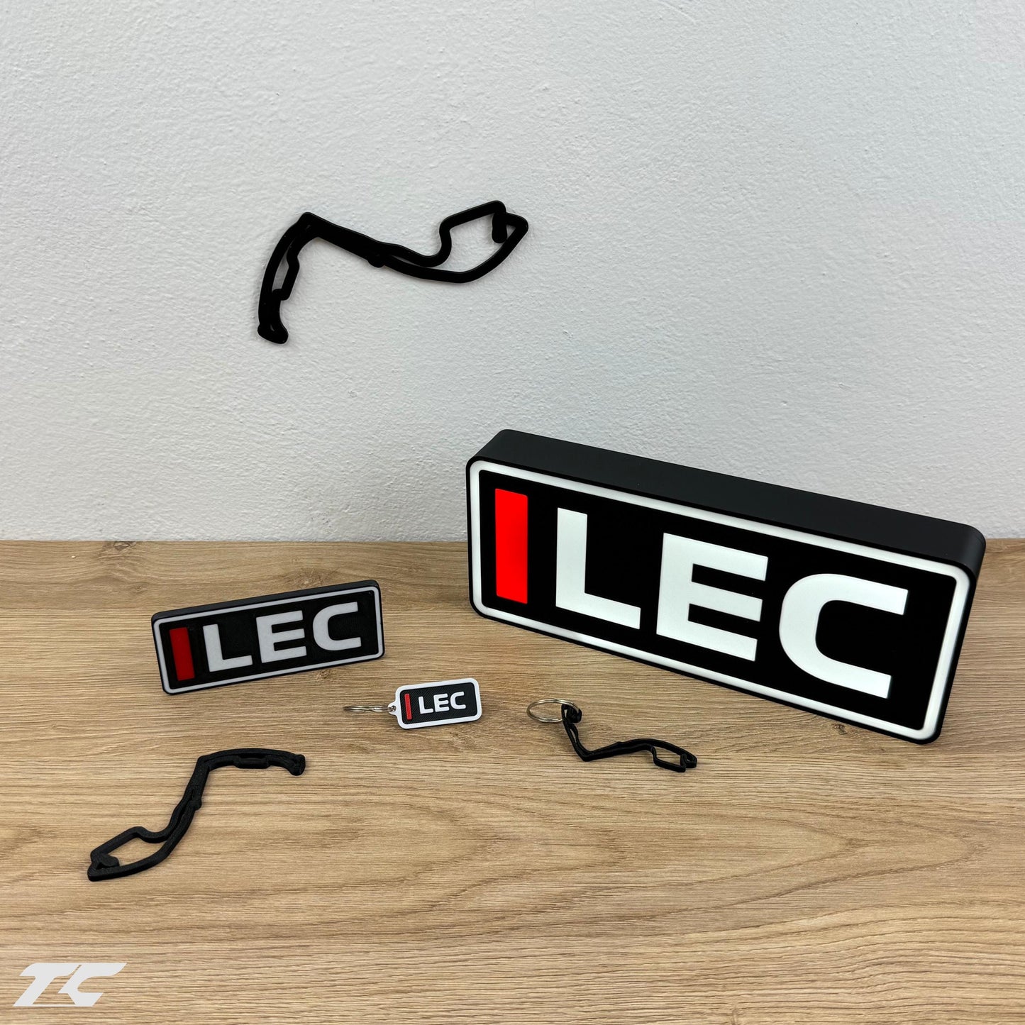 Charles Leclerc F1 Bundle – Monaco Circuit Keychain, LED Lamp, Wall Art & Magnet – Formula 1 Gifts for Fans