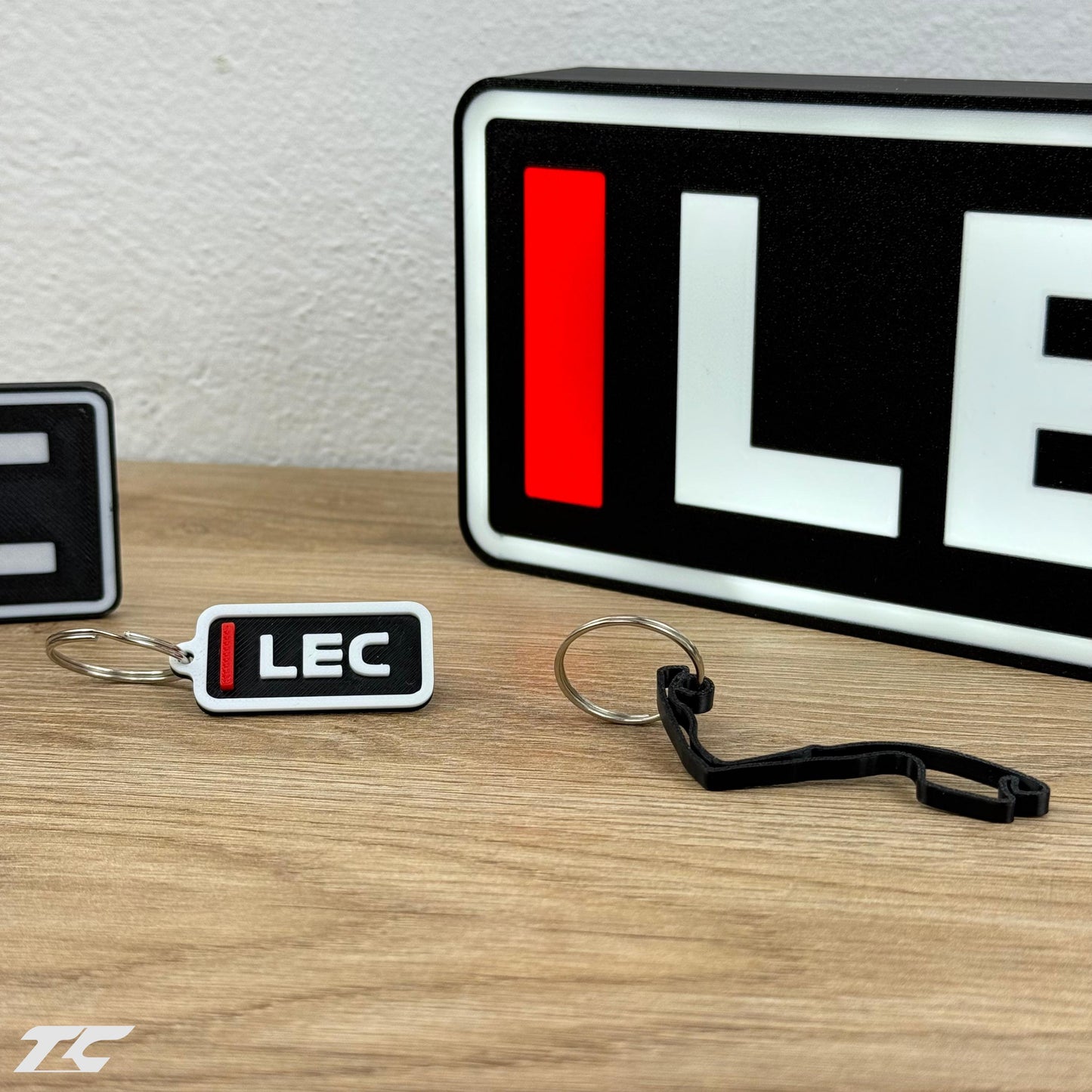 Charles Leclerc F1 Bundle – Monaco Circuit Keychain, LED Lamp, Wall Art & Magnet – Formula 1 Gifts for Fans