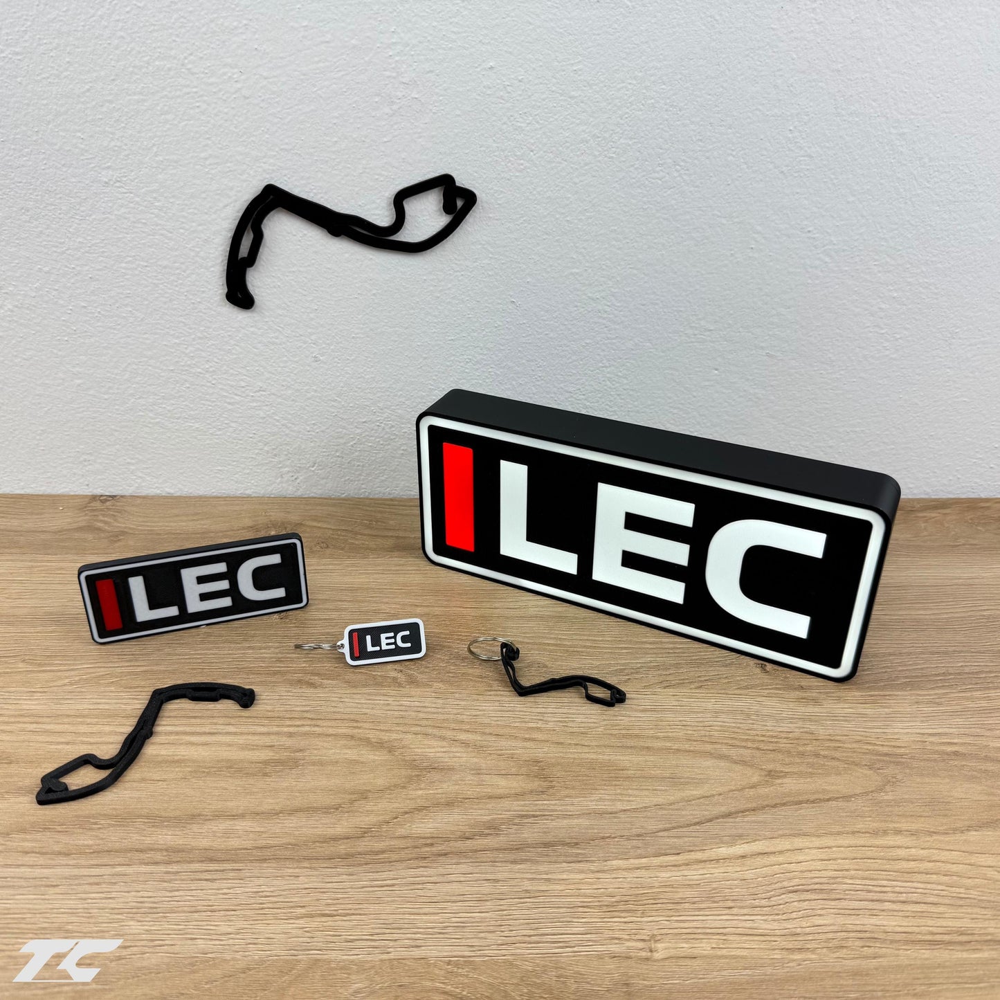 Charles Leclerc F1 Bundle – Monaco Circuit Keychain, LED Lamp, Wall Art & Magnet – Formula 1 Gifts for Fans