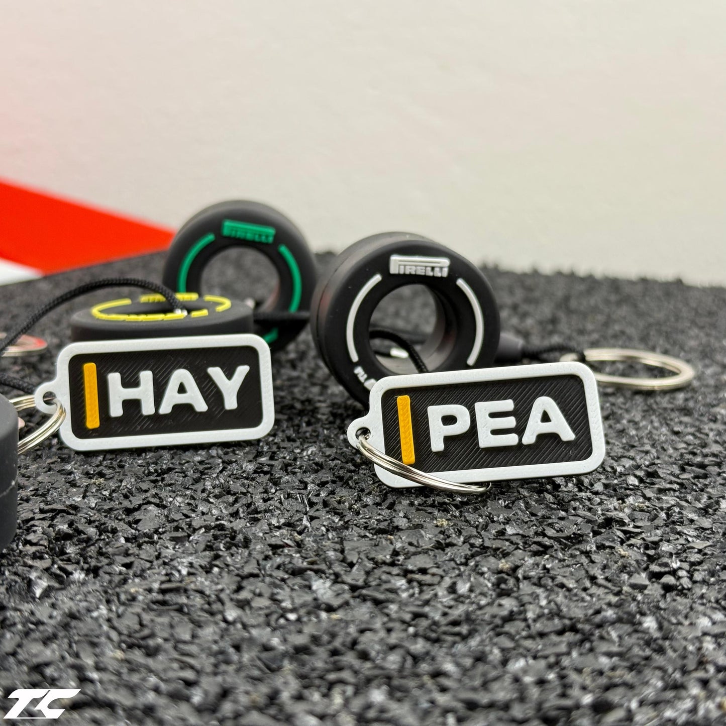 F1 The Movie Keychain + Tyre – Driver Tag with Compound Choice | Sonny Hayes or Joshua Pearce
