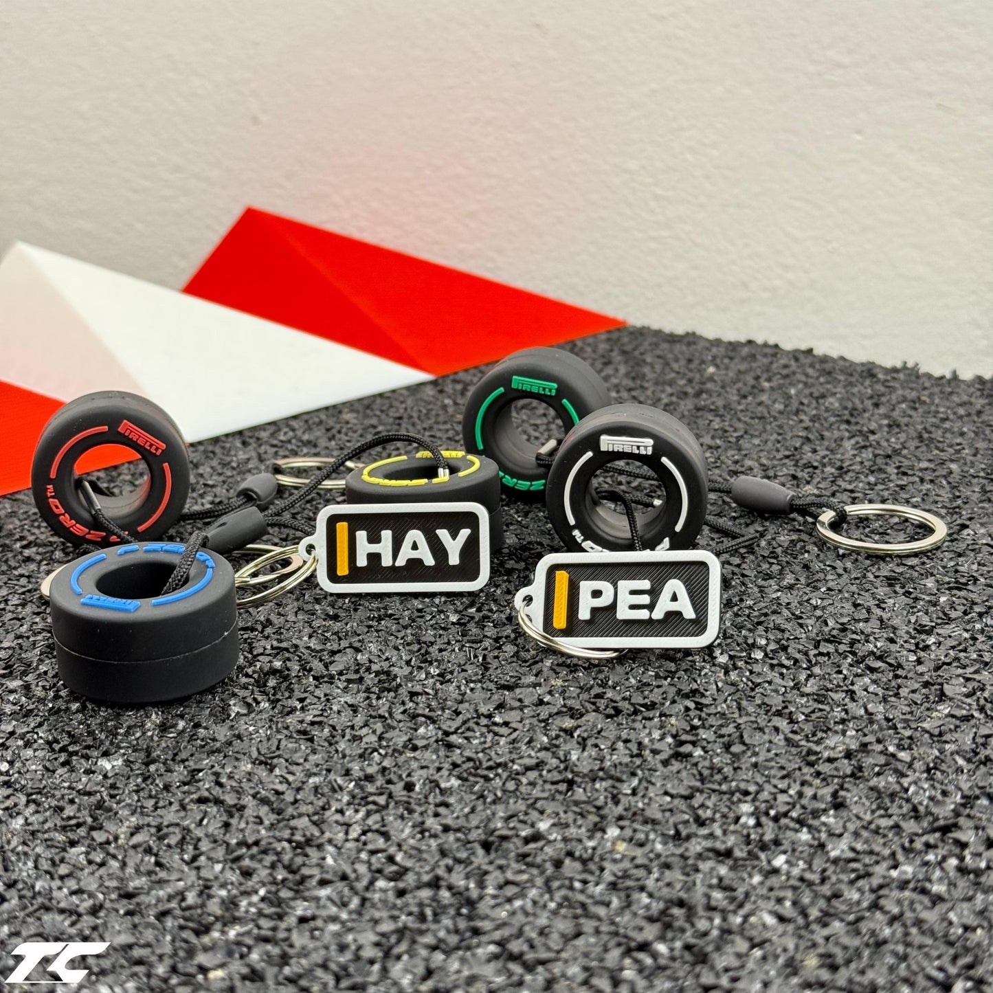 F1 The Movie Keychain + Tyre – Driver Tag with Compound Choice | Sonny Hayes or Joshua Pearce