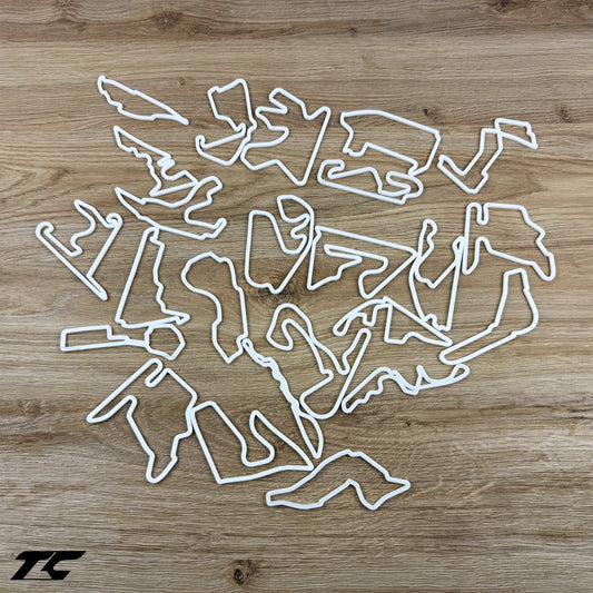 Formula 1 Circuits Fridge Magnets - White version