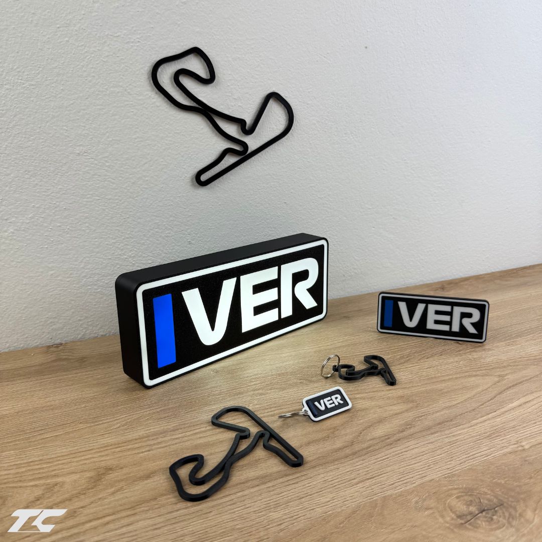 Max Verstappen F1 Bundle – Zandvoort Circuit Keychain, LED Lamp, Wall Art & Magnet – Formula 1 Gifts for Fans