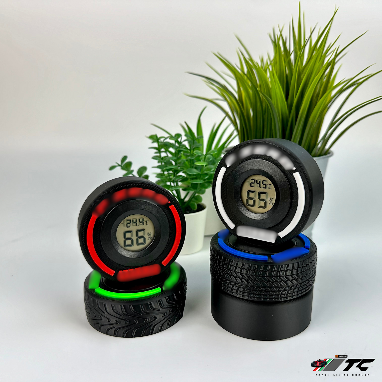 F1 Tires Desk Thermometer & Hygrometer