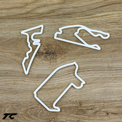 Formula 1 Circuits Fridge Magnets - White version
