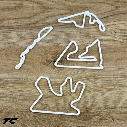 Formula 1 Circuits Fridge Magnets - White version