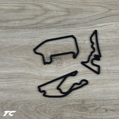 Formula 1 Circuits Fridge Magnets - Black version