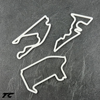 Formula 1 Circuits Fridge Magnets - White version