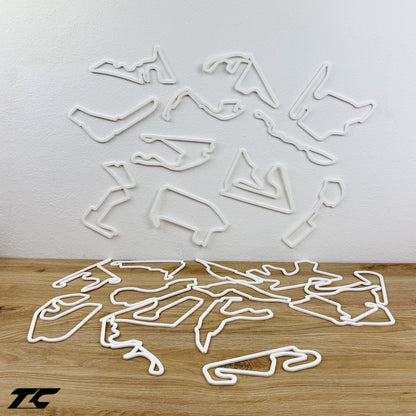 Formel 1 Wandstrecken - Weiße Version