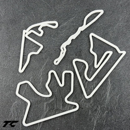 Formula 1 Circuits Fridge Magnets - White version