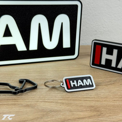 Lewis Hamilton F1 Bundle – Silverstone Circuit Keychain, LED Lamp, Wall Art & Magnet – Formula 1 Gifts for Fans