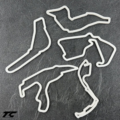 Formula 1 Circuits Fridge Magnets - White version