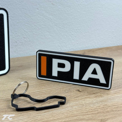 Oscar Piastri F1 Bundle – Melbourne Circuit Keychain, LED Lamp, Wall Art & Magnet – Formula 1 Gifts for Fans