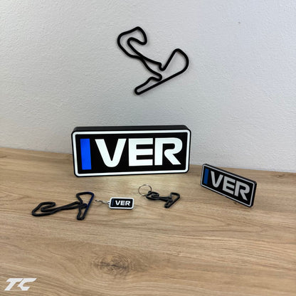 Max Verstappen F1 Bundle – Zandvoort Circuit Keychain, LED Lamp, Wall Art & Magnet – Formula 1 Gifts for Fans