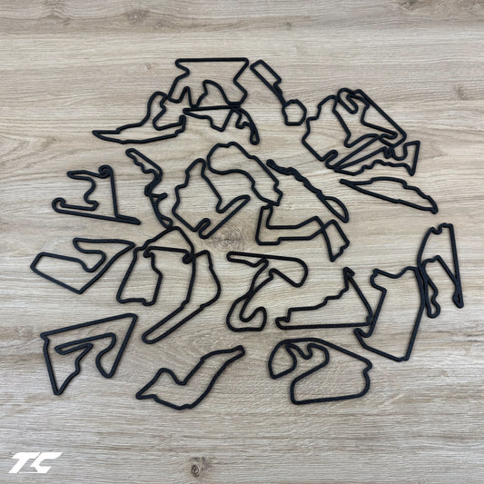 Formula 1 Circuits Fridge Magnets - Black version