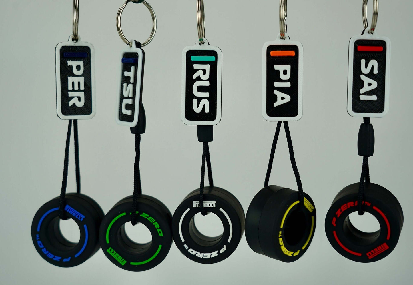 Formula 1 Keychain - Drivers and Tires