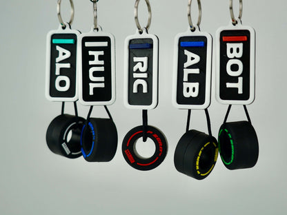 Formula 1 Keychain - Drivers and Tires