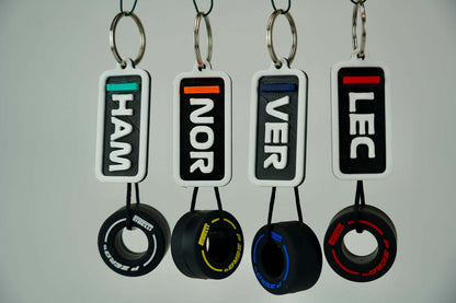 Formula 1 Keychain - Drivers and Tires