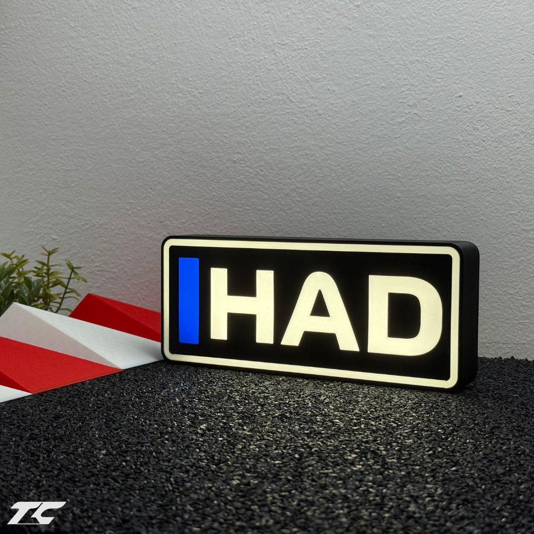 Formula 1 Isack Hadjar LED Lighting Lamp, F1 Racing