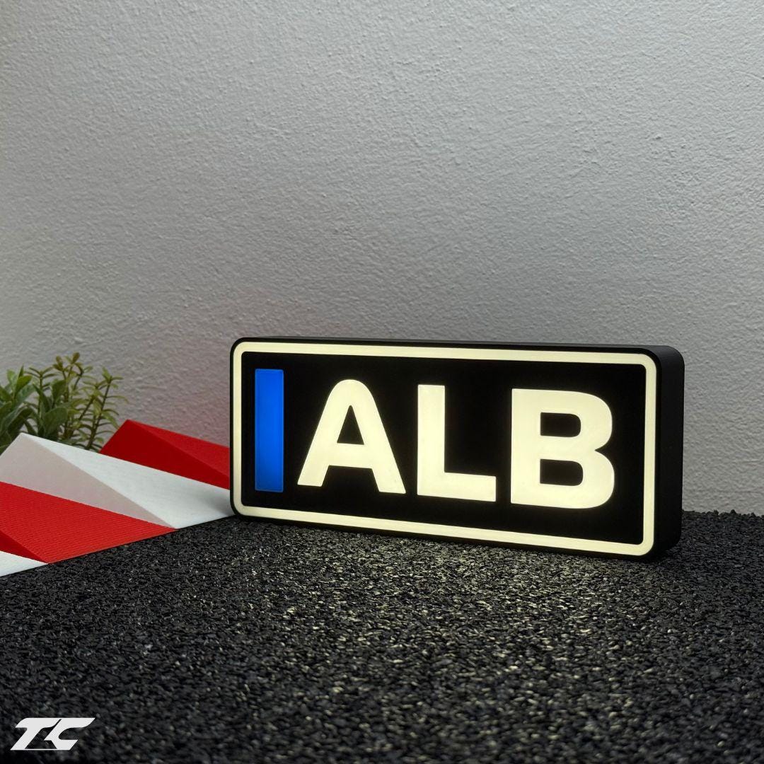 Formula 1 Alex Albon LED Lighting Lamp, F1 Racing