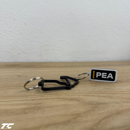 F1 The Movie Keychain Set – Driver Tag + Circuit Track | Sonny Hayes or Joshua Pearce