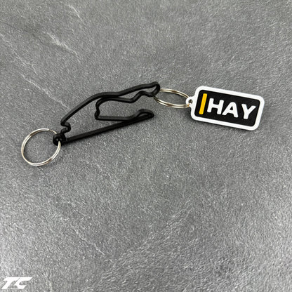 F1 The Movie Keychain Set – Driver Tag + Circuit Track | Sonny Hayes or Joshua Pearce